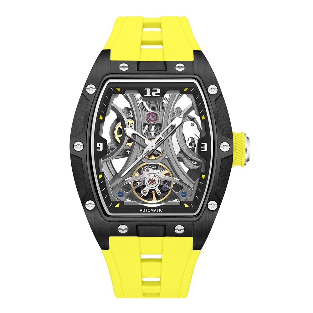 Barrel-shaped Watch With A Steel Case Full Skeleton Automatic Movement - A-1 Thread Vault