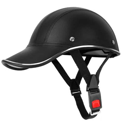 Baseball Cap Anti-UV Cycling Motorcycle Hat Leather Helmet - A-1 Thread Vault