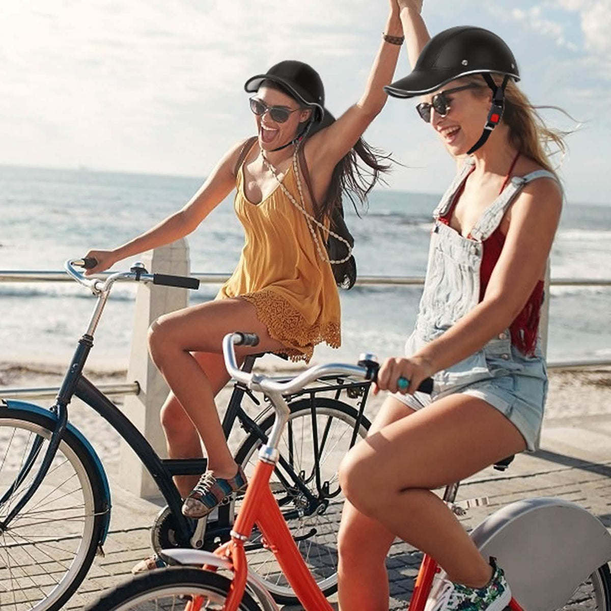 Baseball Cap Anti-UV Cycling Motorcycle Hat Leather Helmet - A-1 Thread Vault