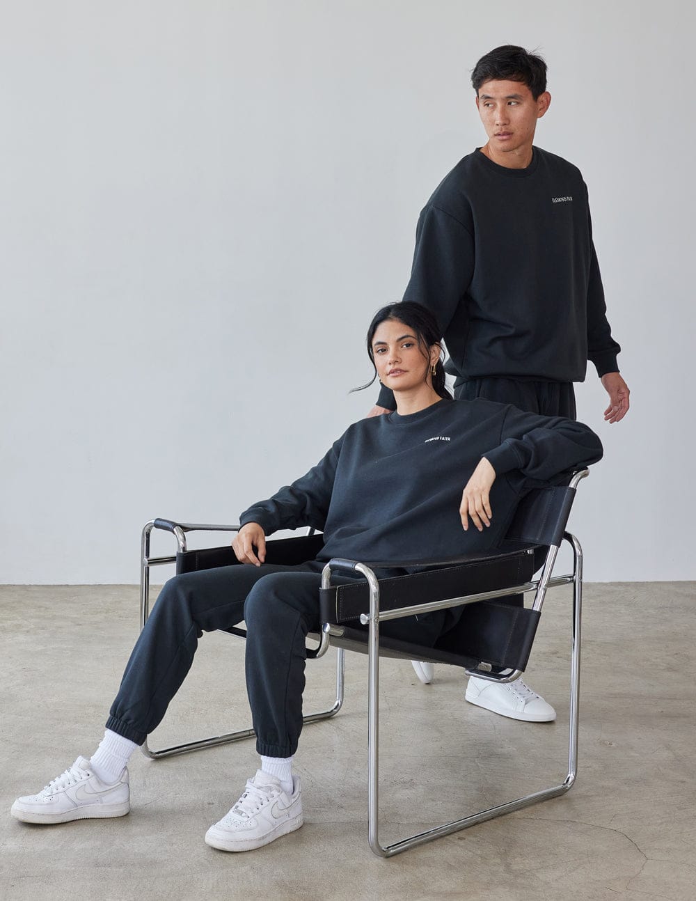Basics Black Unisex Crewneck - A-1 Thread Vault
