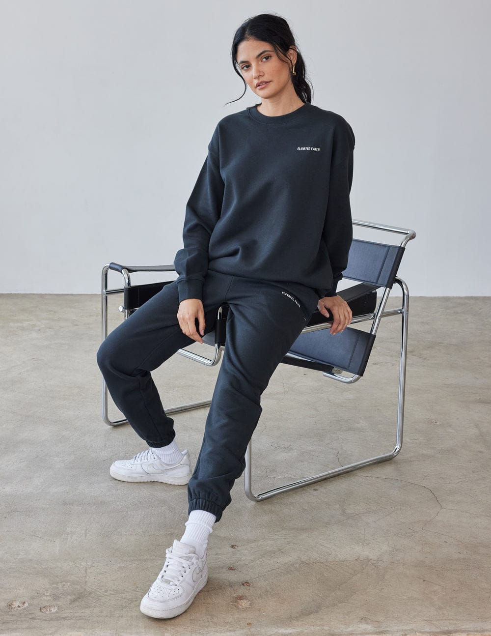 Basics Black Unisex Crewneck - A-1 Thread Vault