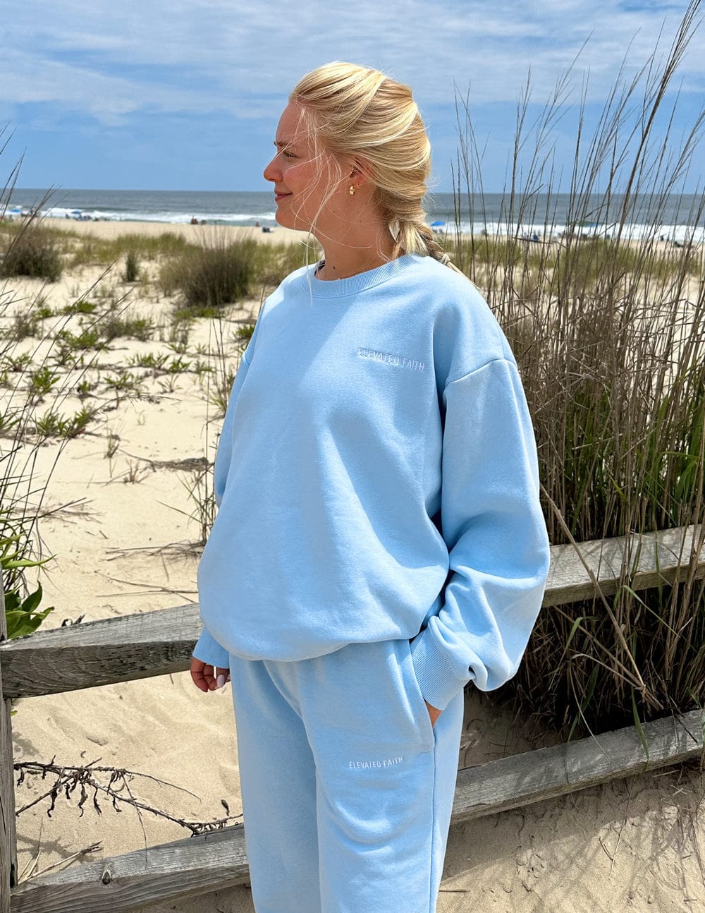 Basics Dream Blue Unisex Crewneck - A-1 Thread Vault