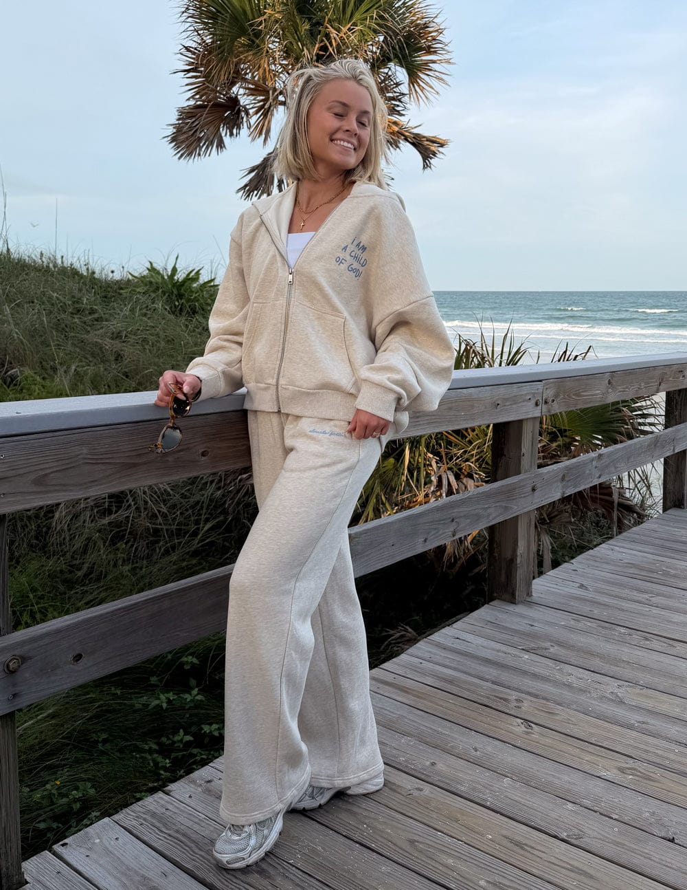 Basics Eggshell Wide Leg Sweatpant - A-1 Thread Vault