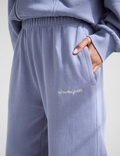 Basics Plum Wide Leg Sweatpant - A-1 Thread Vault