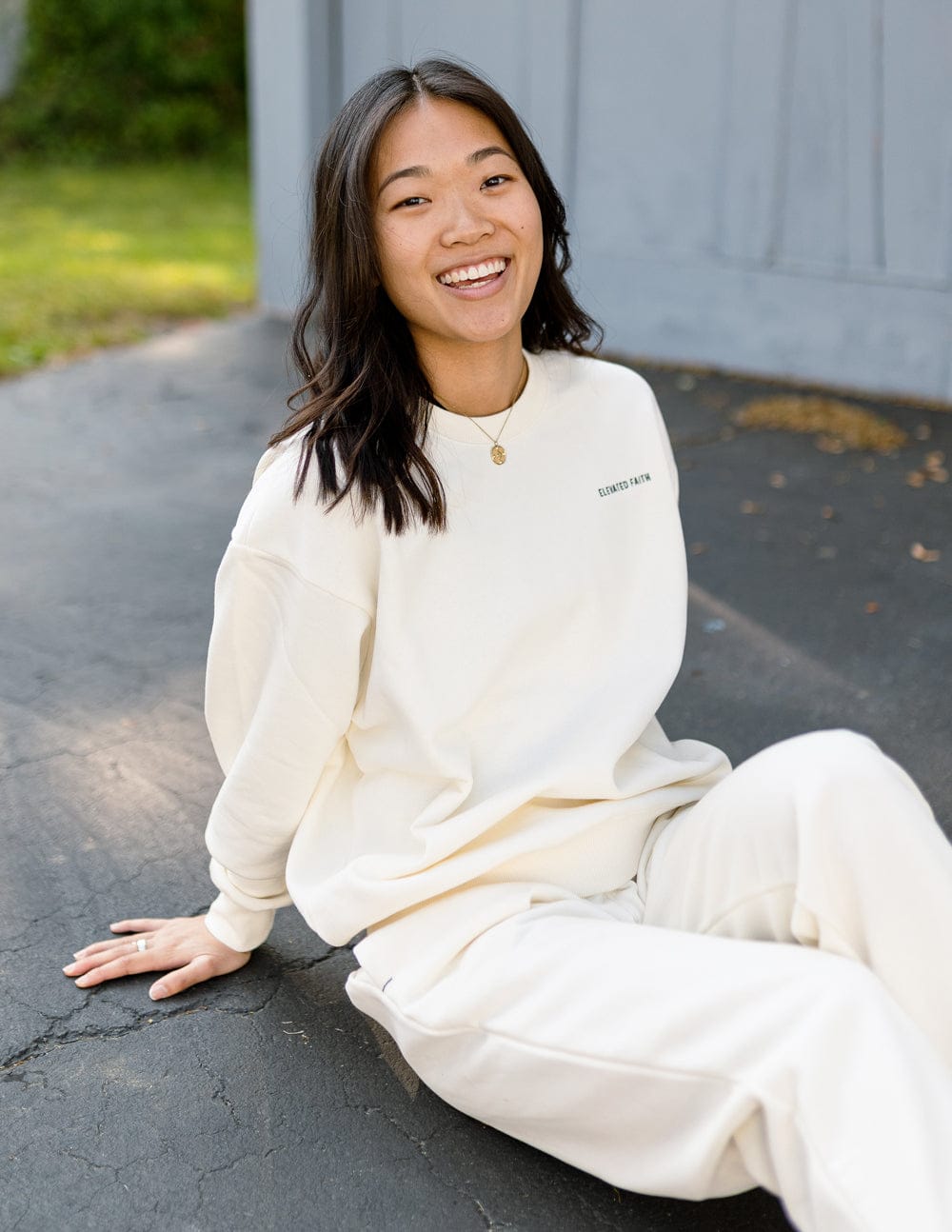 Basics White Sand Unisex Crewneck - A-1 Thread Vault
