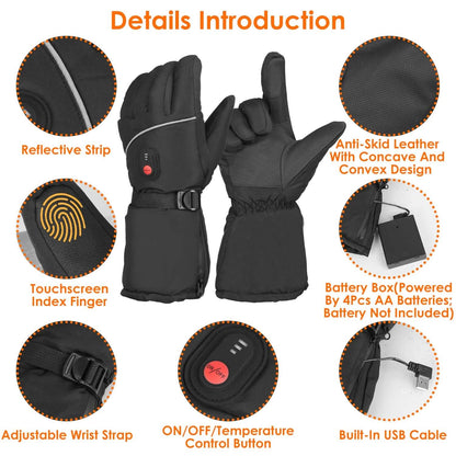Battery Powered USB Touchscreen Thermal Gloves - A-1 Thread Vault