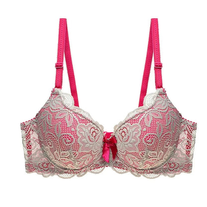 BCHRAYIUP Women's Sexy Lace Underwire Bra Lightly Padded Plunge Push up Cup Everyday Bra 34 36 38 40 42 44 A B C - A-1 Thread Vault