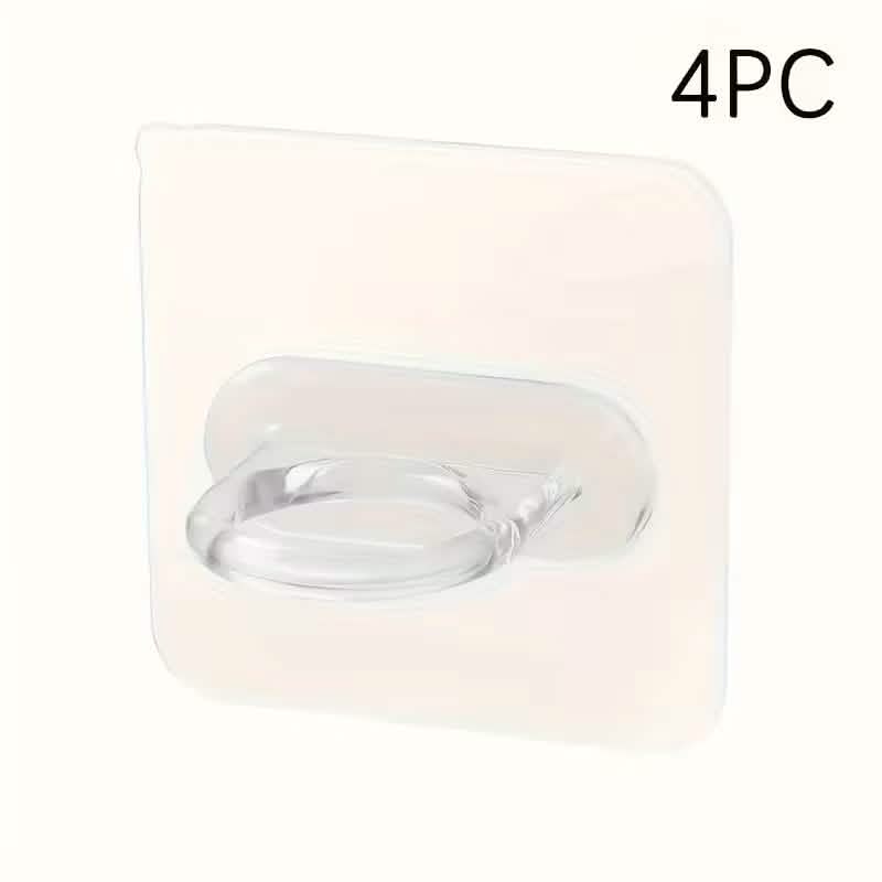 4-Pack Clear Adhesive Utility Hooks - A-1 Thread Vault