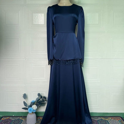Beaded Fringe Cuff Maxi Dress(MS480) - A-1 Thread Vault