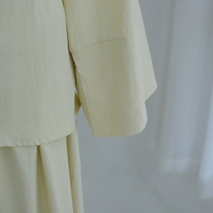 Bell Sleeve Back-Tie Top & A-Line Maxi Skirt Set(MS469) - A-1 Thread Vault