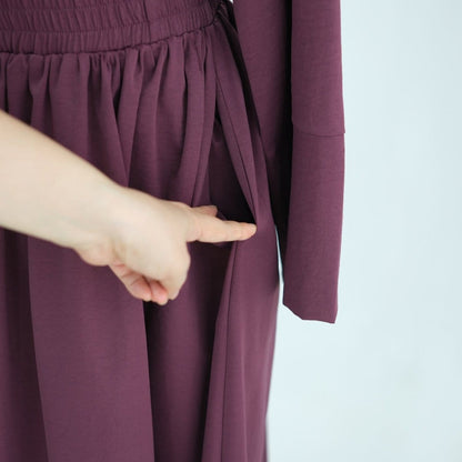 Bell Sleeve Back-Tie Top & A-Line Maxi Skirt Set(MS469) - A-1 Thread Vault