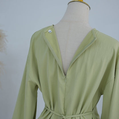 Bell Sleeve Back-Tie Top & A-Line Maxi Skirt Set(MS469) - A-1 Thread Vault