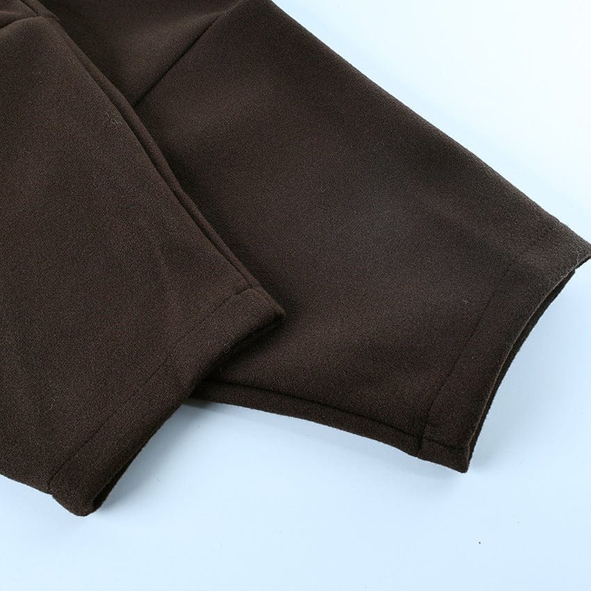 Belted Wool Coat with Shell Brooch(MS255) - A-1 Thread Vault