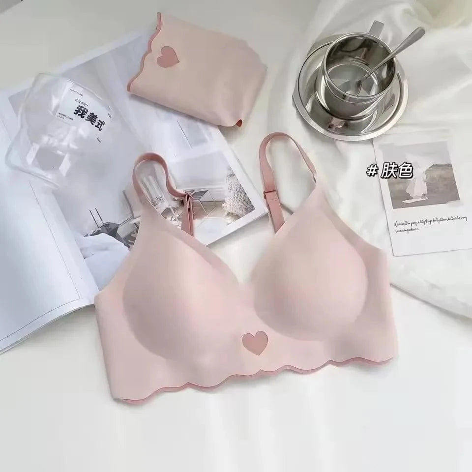 BH Bralette Top Women's Underwear No Steel Ring Pure Desire Comfortable Upper Support Sling Adjustable Beauty Back Bra for women - A-1 Thread Vault