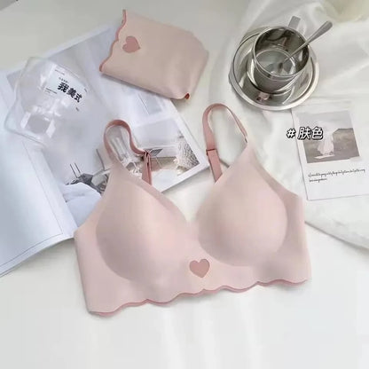 BH Bralette Top Women's Underwear No Steel Ring Pure Desire Comfortable Upper Support Sling Adjustable Beauty Back Bra for women - A-1 Thread Vault