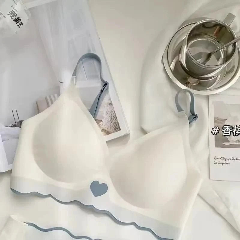BH Bralette Top Women's Underwear No Steel Ring Pure Desire Comfortable Upper Support Sling Adjustable Beauty Back Bra for women - A-1 Thread Vault