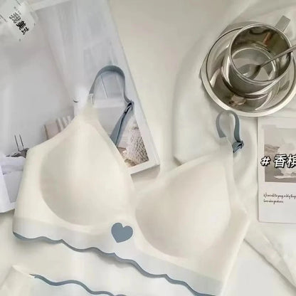 BH Bralette Top Women's Underwear No Steel Ring Pure Desire Comfortable Upper Support Sling Adjustable Beauty Back Bra for women - A-1 Thread Vault