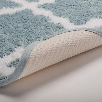 Bibb Home 1-2 Pack Trellis Micro Shag Bath Rugs 20"x 32" - A-1 Thread Vault