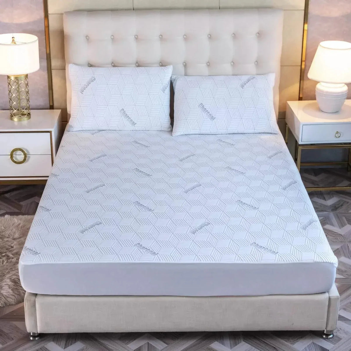 Bibb Home Charcoal Infused Waterproof Mattress Pad - A-1 Thread Vault