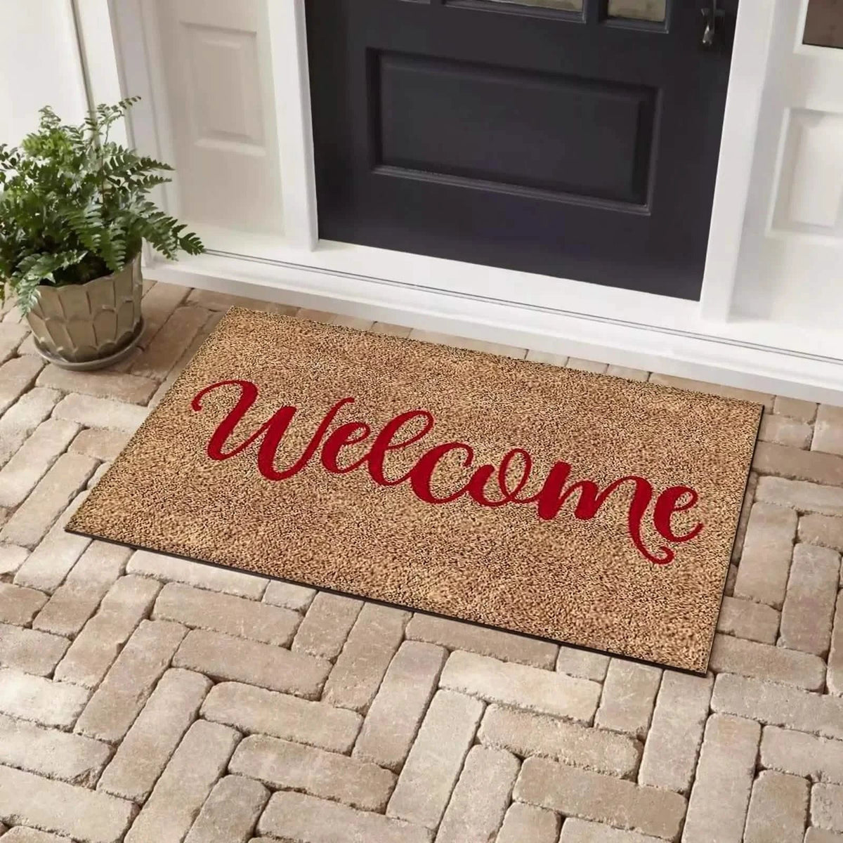 Bibb Home Coir Outdoor Printed Door Mat - A-1 Thread Vault