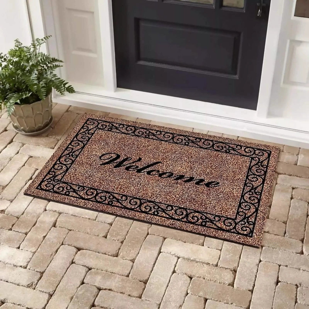 Bibb Home Coir Outdoor Printed Door Mat - A-1 Thread Vault