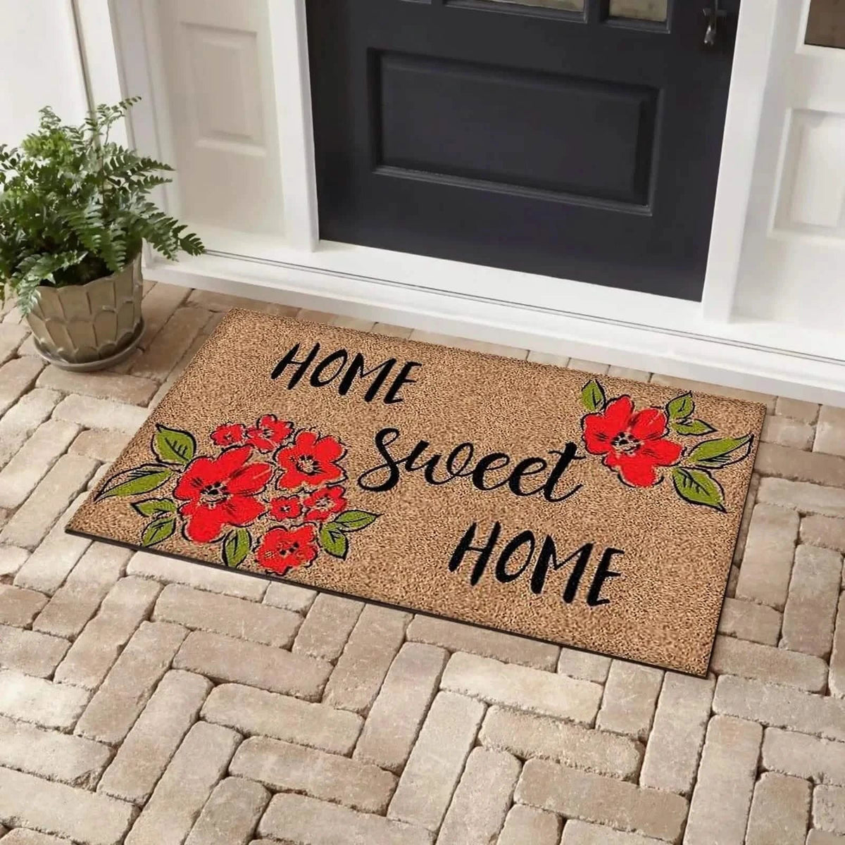 Bibb Home Coir Outdoor Printed Door Mat - A-1 Thread Vault