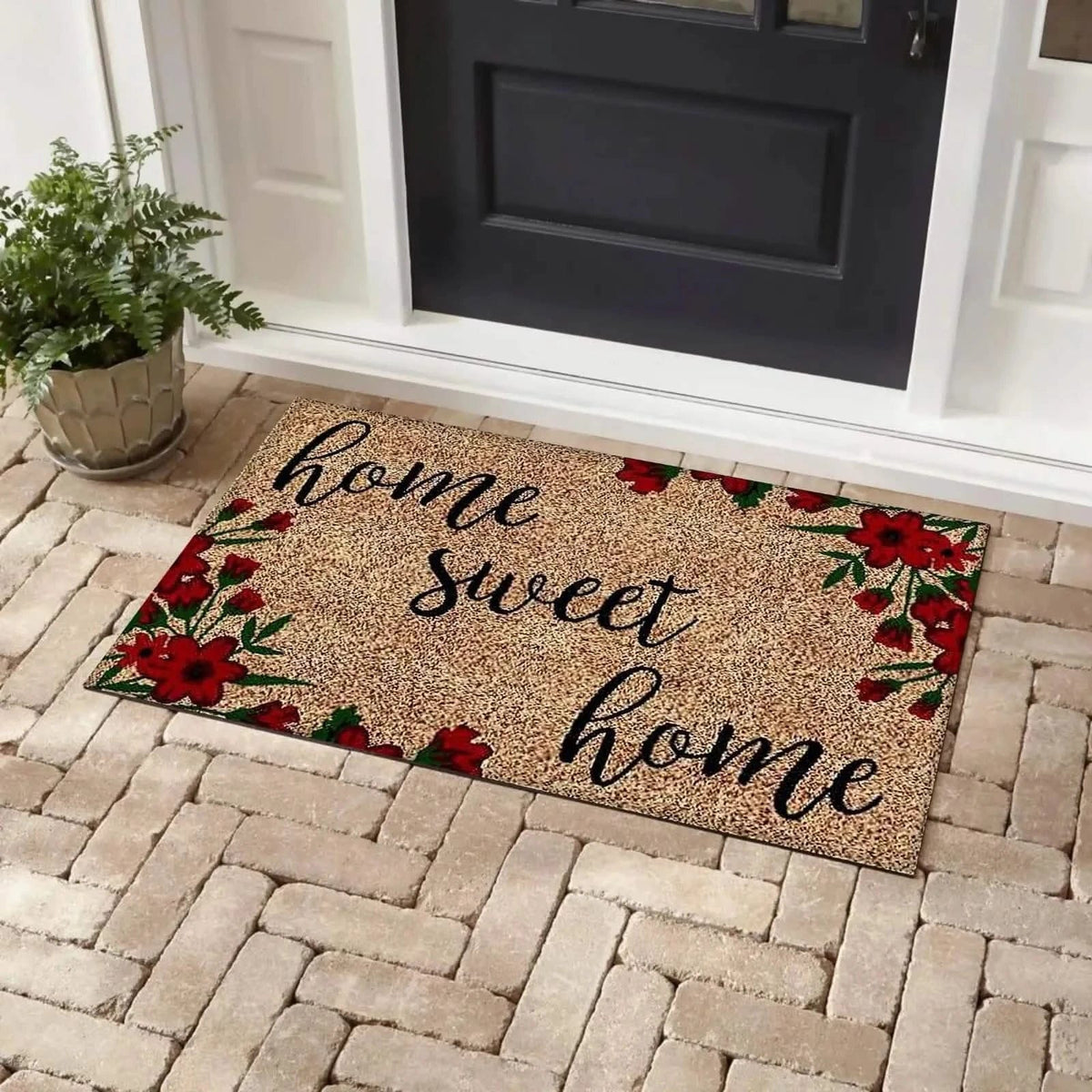 Bibb Home Coir Outdoor Printed Door Mat - A-1 Thread Vault