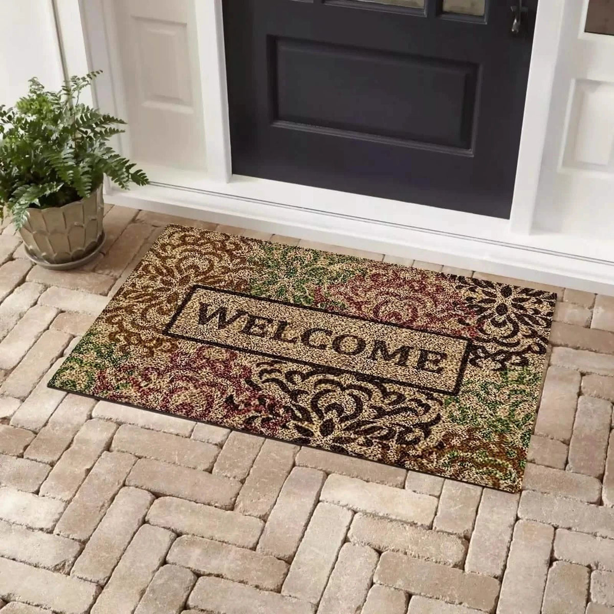 Bibb Home Coir Outdoor Printed Door Mat - A-1 Thread Vault
