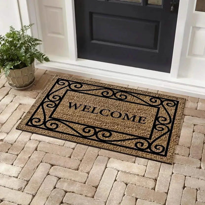 Bibb Home Coir Outdoor Printed Door Mat - A-1 Thread Vault