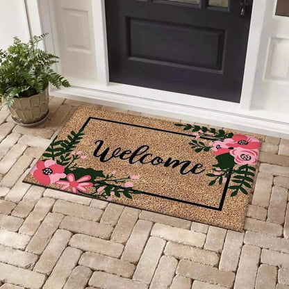 Bibb Home Coir Outdoor Printed Door Mat - A-1 Thread Vault