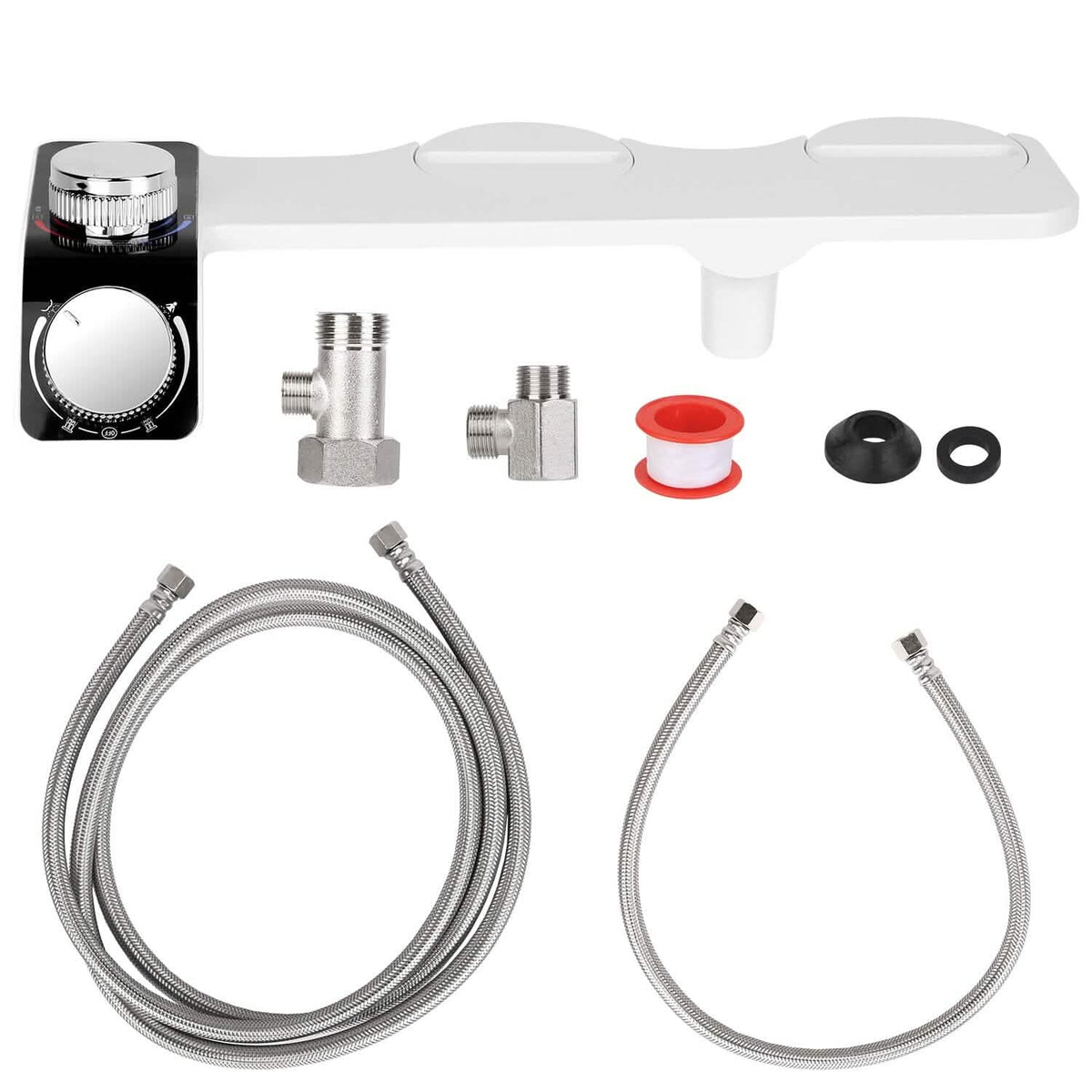 Bidet Attachment Non-Electric Fresh Water Sprayer with Self Cleaning Dual Nozzle - A-1 Thread Vault