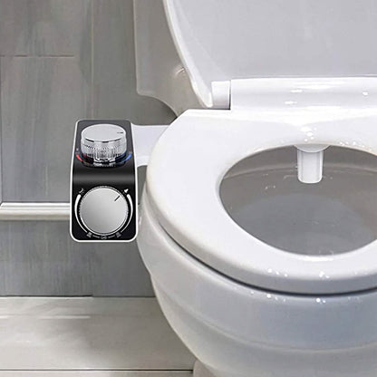 Bidet Attachment Non-Electric Fresh Water Sprayer with Self Cleaning Dual Nozzle - A-1 Thread Vault