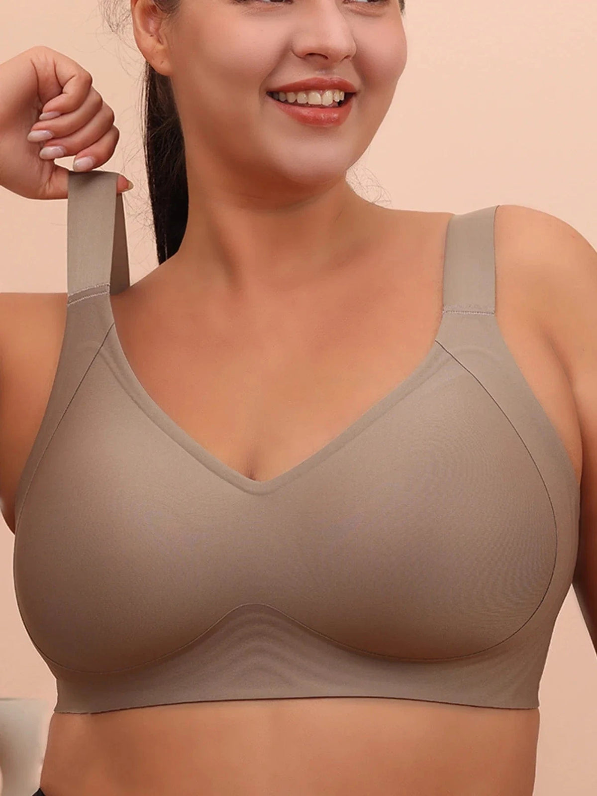 Big breasted sleeping bra for women 6XL without steel rims gathered without scars plus size vest yoga exercise anti sagging bra - A-1 Thread Vault