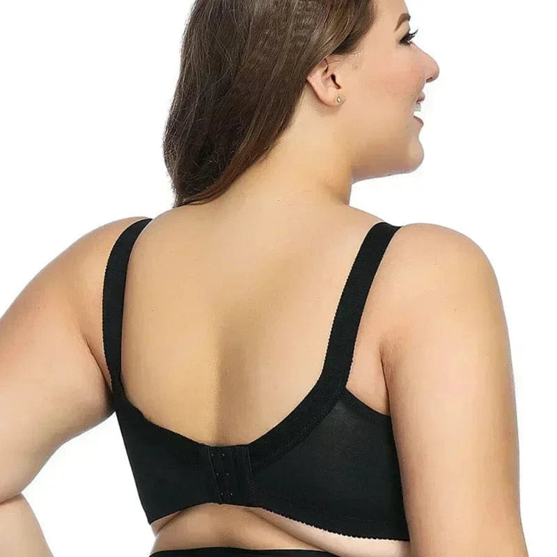 Big Minimizer Bras Large Size Lace Bra Women Sexy Unlined Full Coverage Ultra Thin Wireless Adjusted-straps Underwear Sujetador - A-1 Thread Vault
