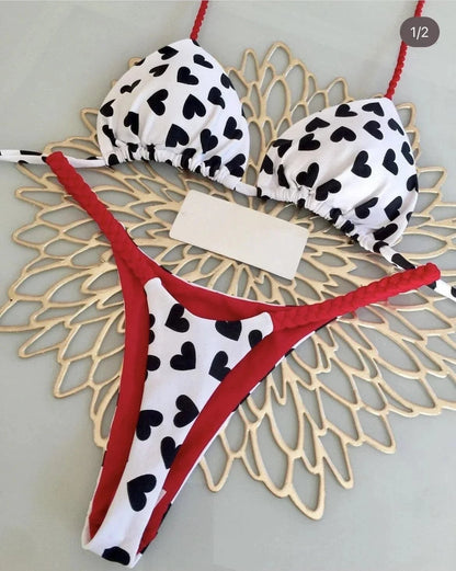 Bikini High Waist Swimsuit Sexy Thong Bikini Set Zebra Print Women Brazilian Swimwear 2023 New Biquini Swim Bathing Suits Women - A-1 Thread Vault