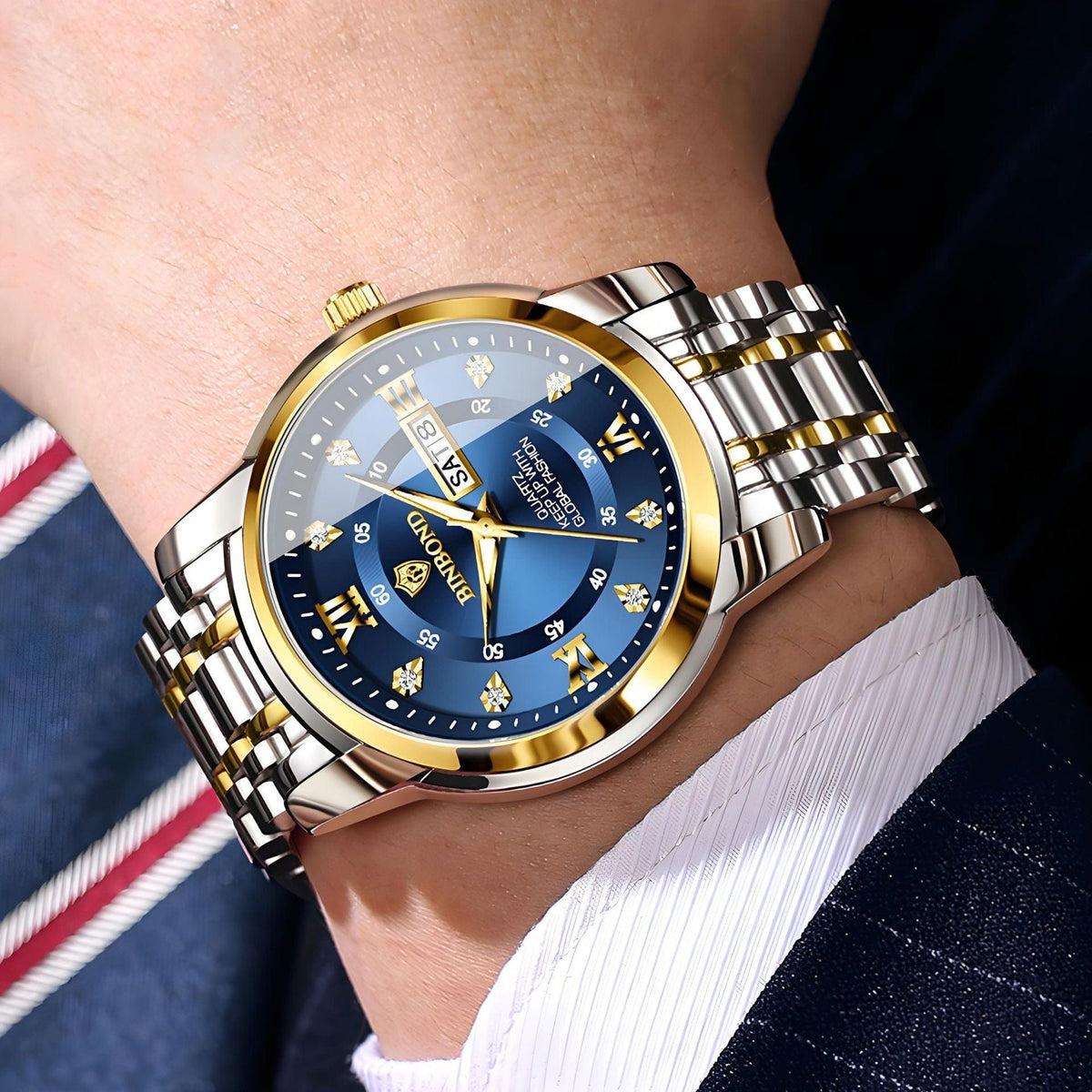 Binbang Business Light-Luxury Quartz Watch For Men - A-1 Thread Vault