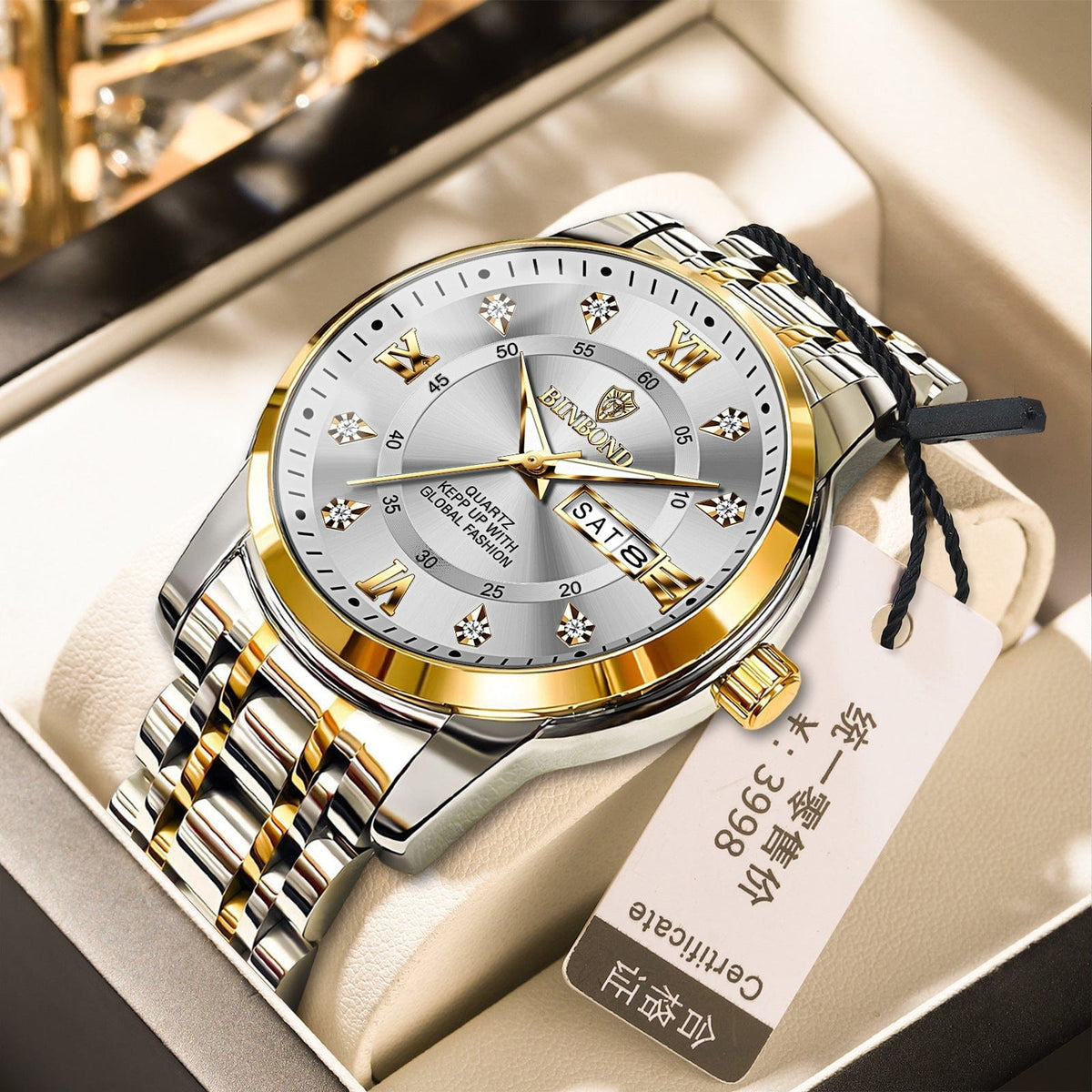 Binbang Business Light-Luxury Quartz Watch For Men - A-1 Thread Vault