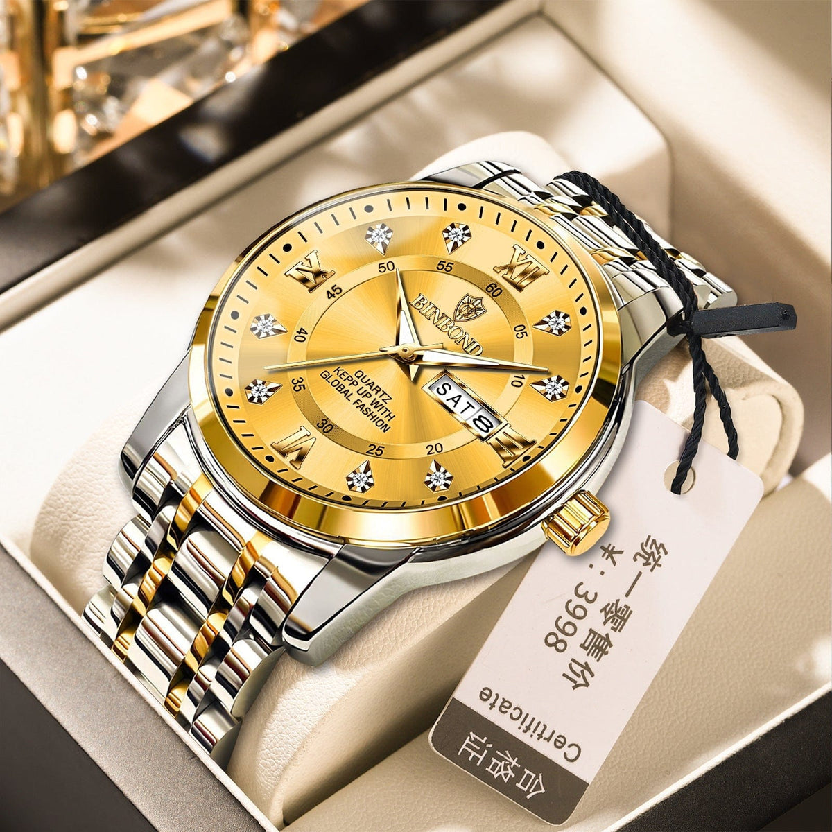 Binbang Business Light-Luxury Quartz Watch For Men - A-1 Thread Vault
