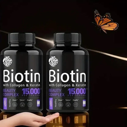 Biotin Capsules Multivitamin Collagen Keratin Supplement Hair Skin And Nail Vitamin - A-1 Thread Vault