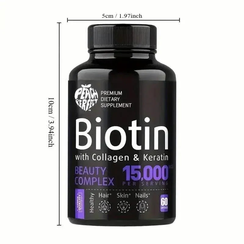 Biotin Capsules Multivitamin Collagen Keratin Supplement Hair Skin And Nail Vitamin - A-1 Thread Vault