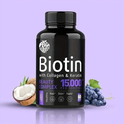 Biotin Capsules Multivitamin Collagen Keratin Supplement Hair Skin And Nail Vitamin - A-1 Thread Vault