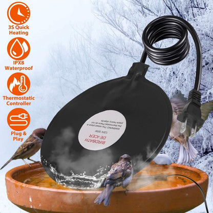Bird Bath Deicer Outdoor Winter Water Heater Thermostatically Controlled - A-1 Thread Vault