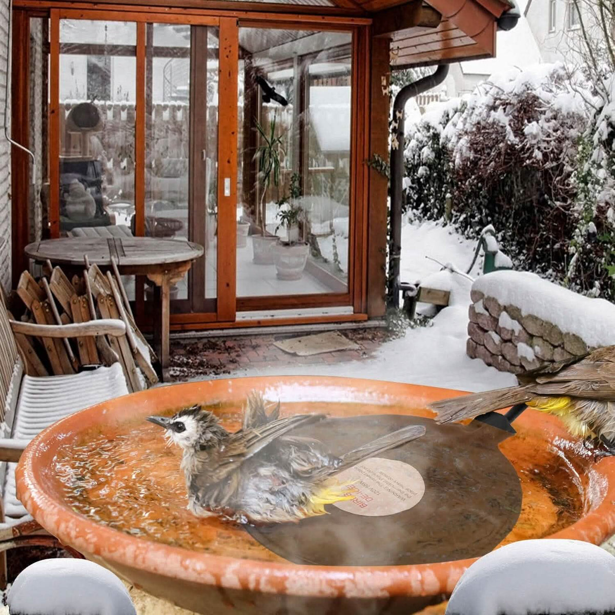Bird Bath Deicer Outdoor Winter Water Heater Thermostatically Controlled - A-1 Thread Vault