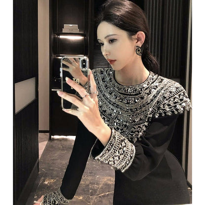Black Fitted Column Gown(MS423) - A-1 Thread Vault