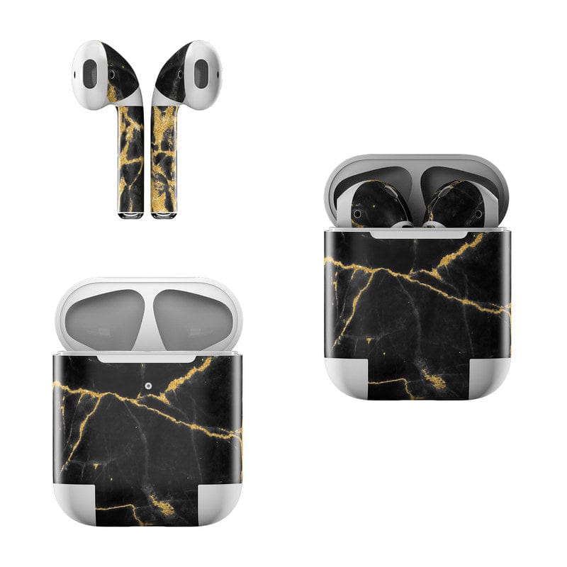 Black Gold Marble - Apple AirPods Skin - A-1 Thread Vault
