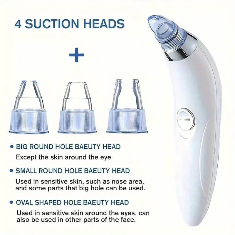 Blackhead Vacuum Remover, Powerful Portable Facial Pore Cleaner With 4 Probes - A-1 Thread Vault