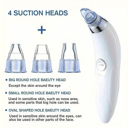 Blackhead Vacuum Remover, Powerful Portable Facial Pore Cleaner With 4 Probes - A-1 Thread Vault
