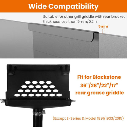 Blackstone Griddle Grease Catcher with Heat Resistant Hose Stainless Steel - A-1 Thread Vault