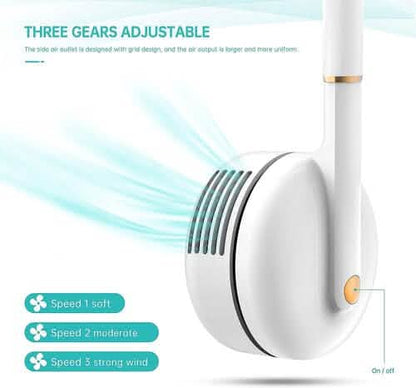 Bladeless Rechargeable Portable Neck Fan with 3-Speeds - A-1 Thread Vault