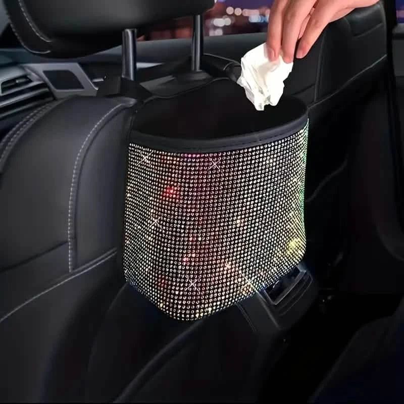 Bling Rhinestones Car Trash Can - A-1 Thread Vault